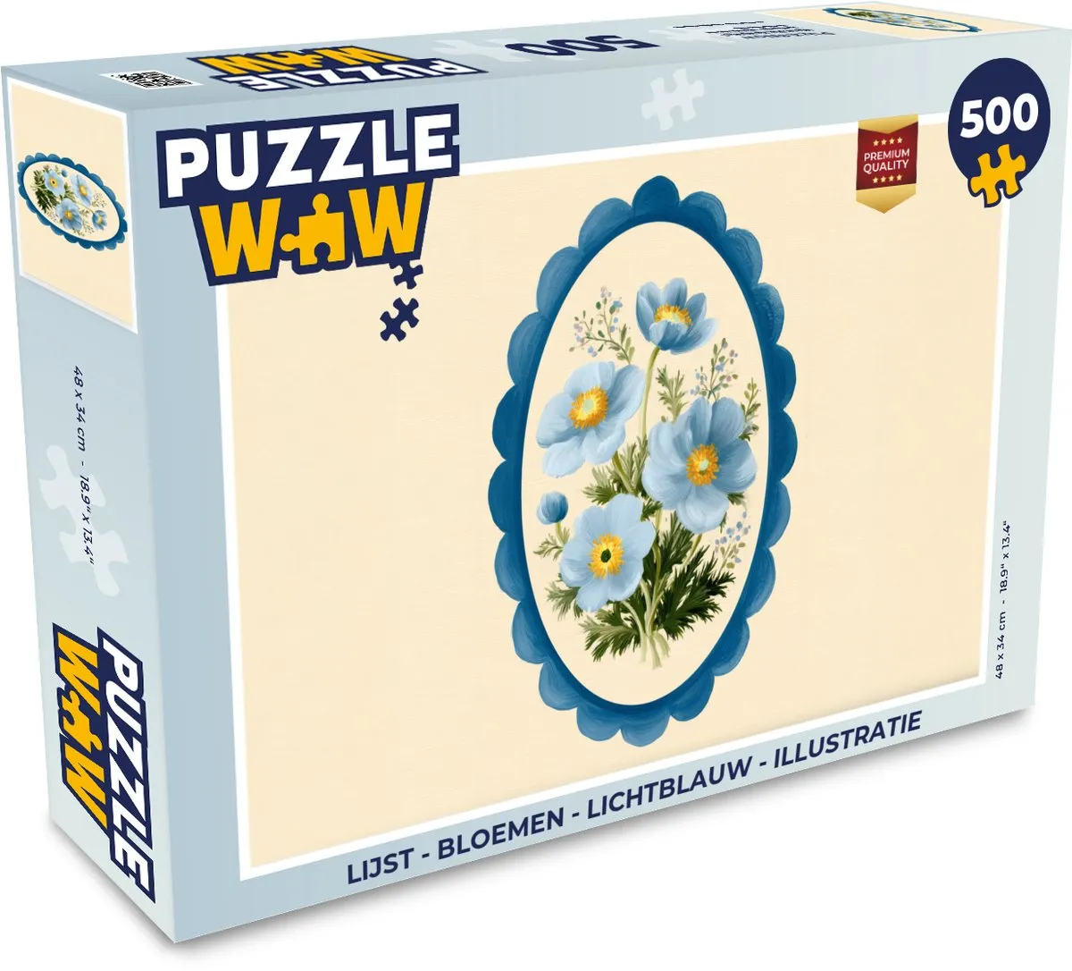 PuzzleWow Bloemen Illustratie Legpuzzel 500 Stuks