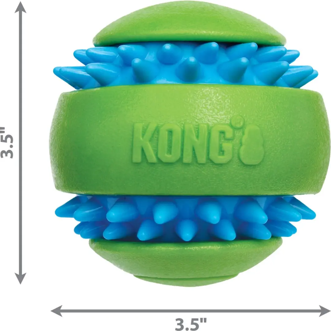 KONG Squeezz Goomz Bal - S - Groen/Blauw - afbeelding 6 van 6