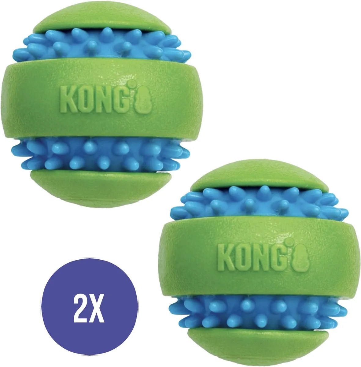 KONG Squeezz Goomz Bal - S - Groen/Blauw