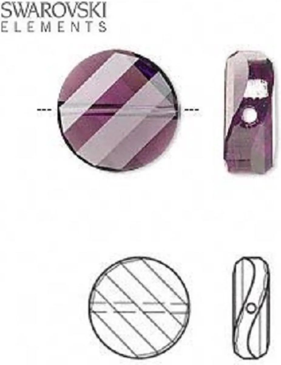 Swarovski Elements Twist Kralen 14x6mm