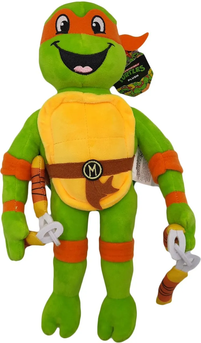 Nickelodeon Teenage Mutant Ninja Turtles Michelangelo Pluche Knuffel 32cm