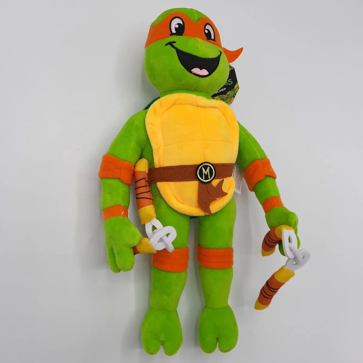 Nickelodeon Teenage Mutant Ninja Turtles Michelangelo Pluche Knuffel 32cm - afbeelding 6 van 6