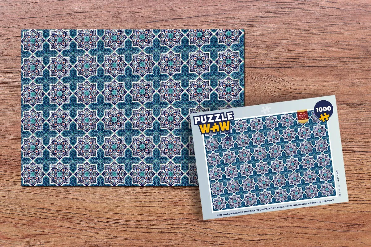 PuzzleWow Marokkaanse Mozaïek Legpuzzel 1000 Stuks - Multicolor
