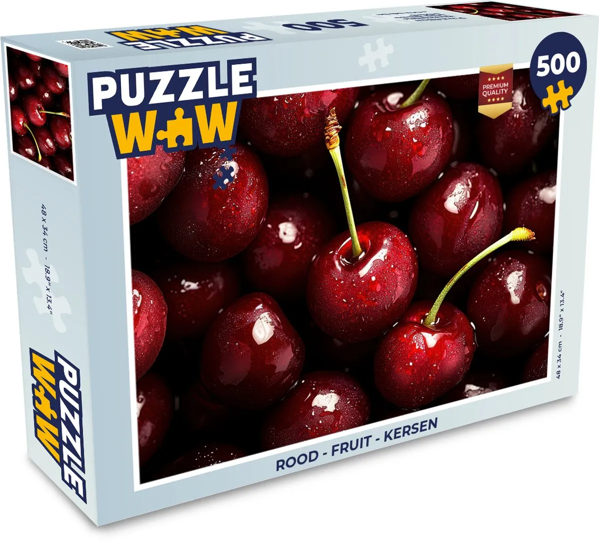 PuzzleWow Fruit Kersen Legpuzzel 500 Stuks