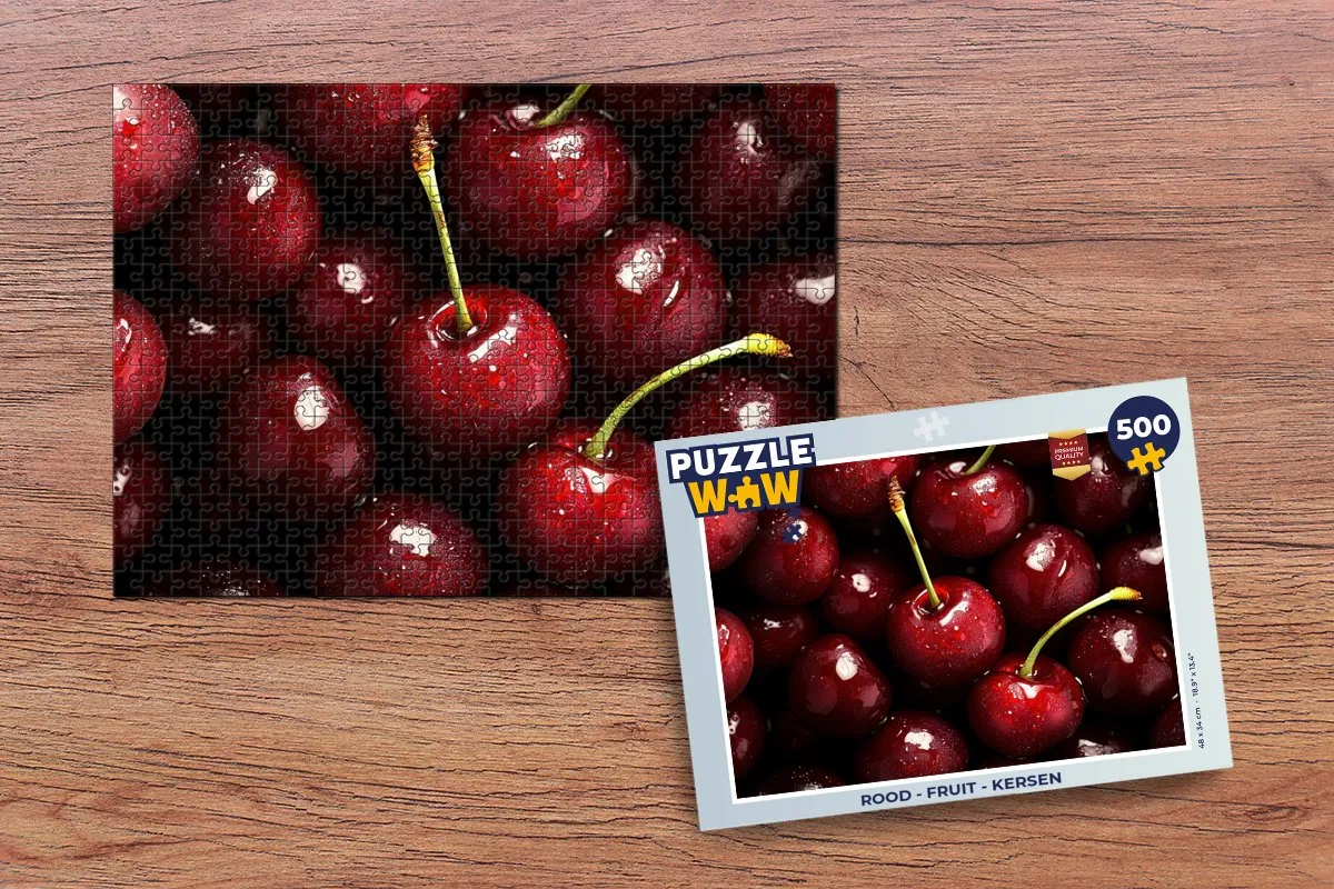 PuzzleWow Fruit Kersen Legpuzzel 500 Stuks