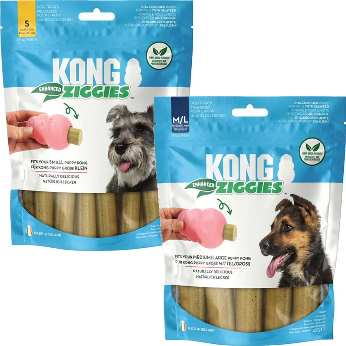 KONG Ziggies Enhanced Puppy - S - 12 Stuks - Beige
