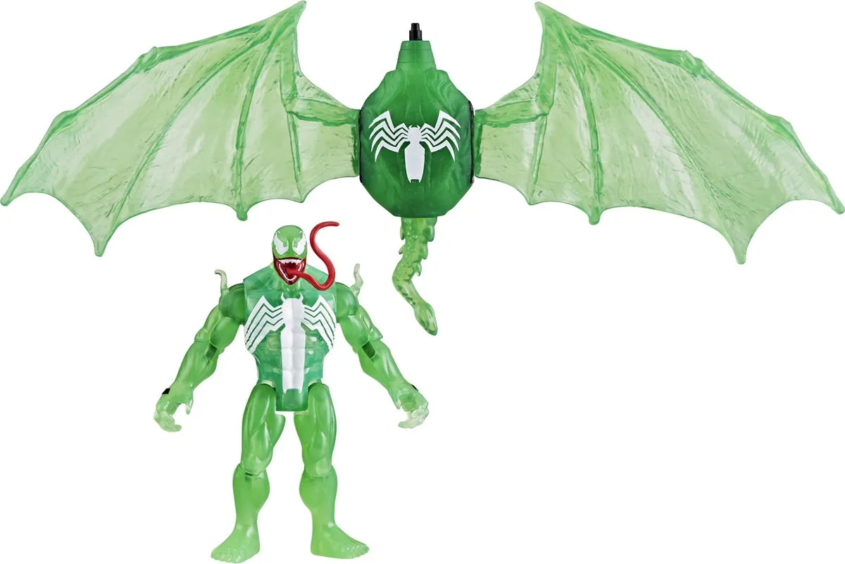 Spider-Man Epic Hero Series Web Splashers F89685X0 - 10 cm - Green Symbiote