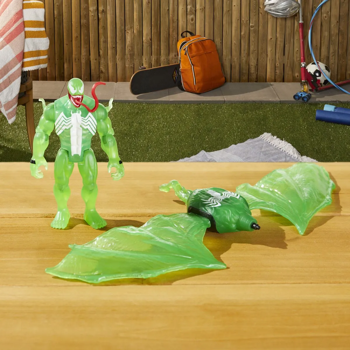 Spider-Man Epic Hero Series Web Splashers F89685X0 - 10 cm - Green Symbiote