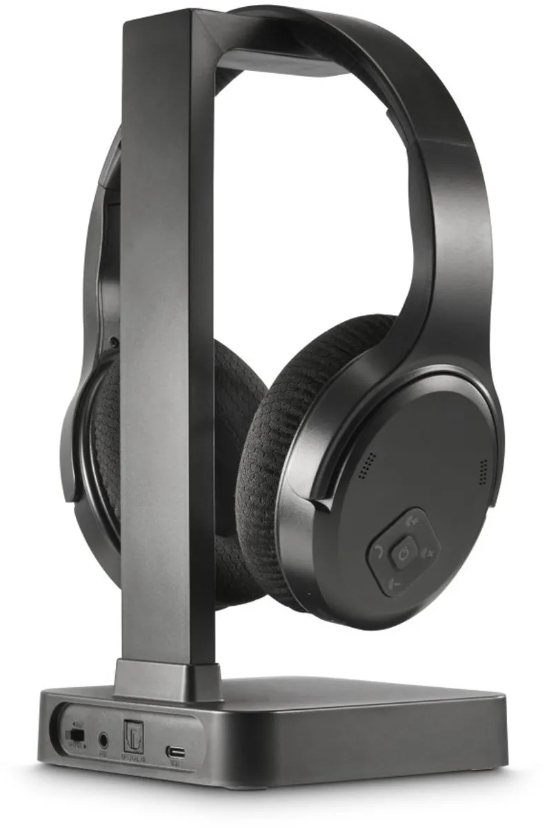 Hama 00221847 Draadloze TV-koptelefoon - Over-ear - Zwart
