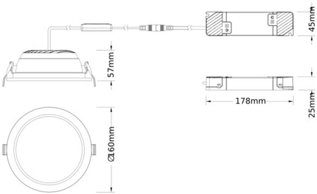 LEDVANCE LED Downlight Comfort Opaal 18W 2160lm - 16cm - IP44 - Zigbee Dimbaar