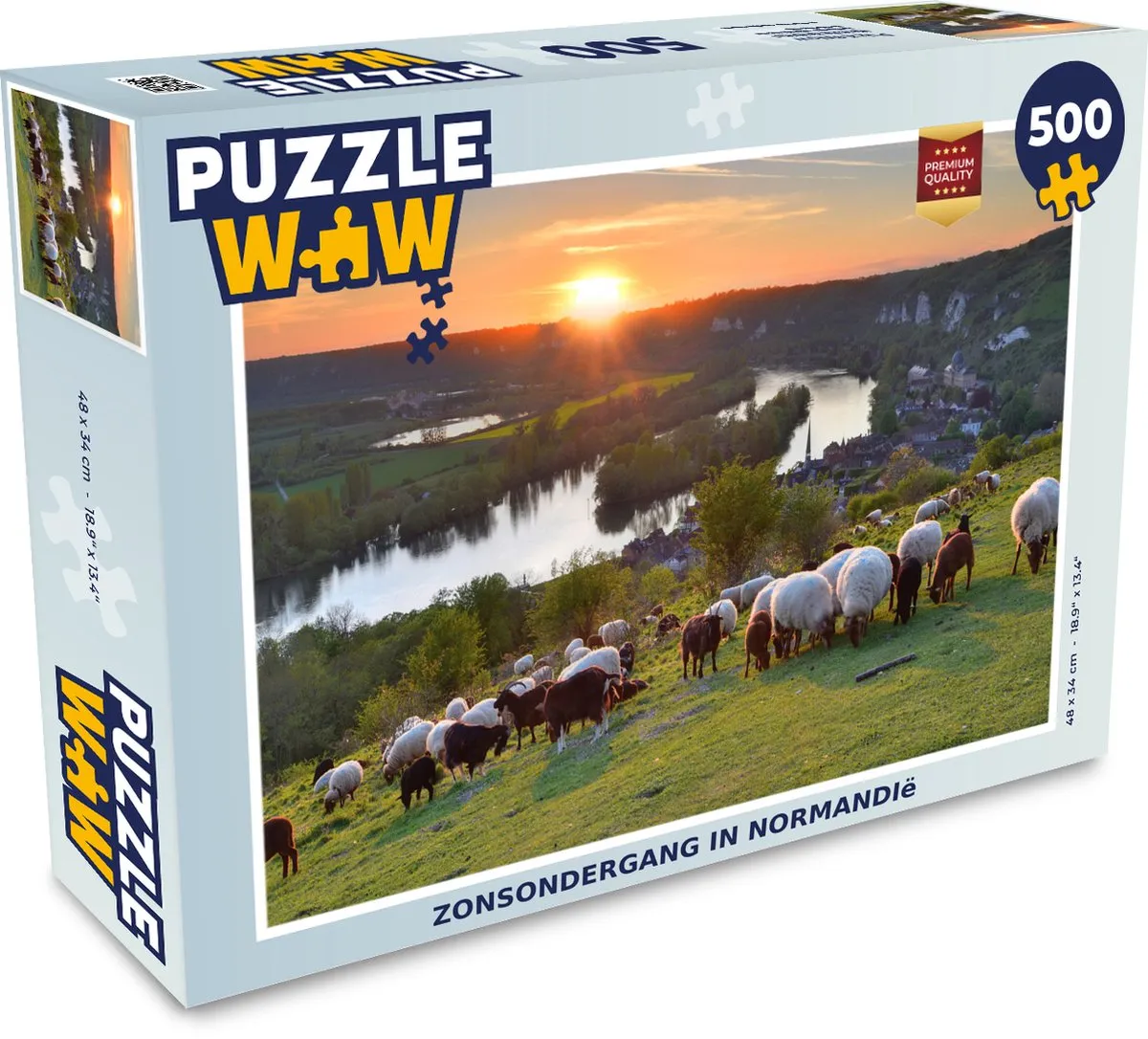 PuzzleWow Legpuzzel Zonsondergang in Normandië 500 Stuks