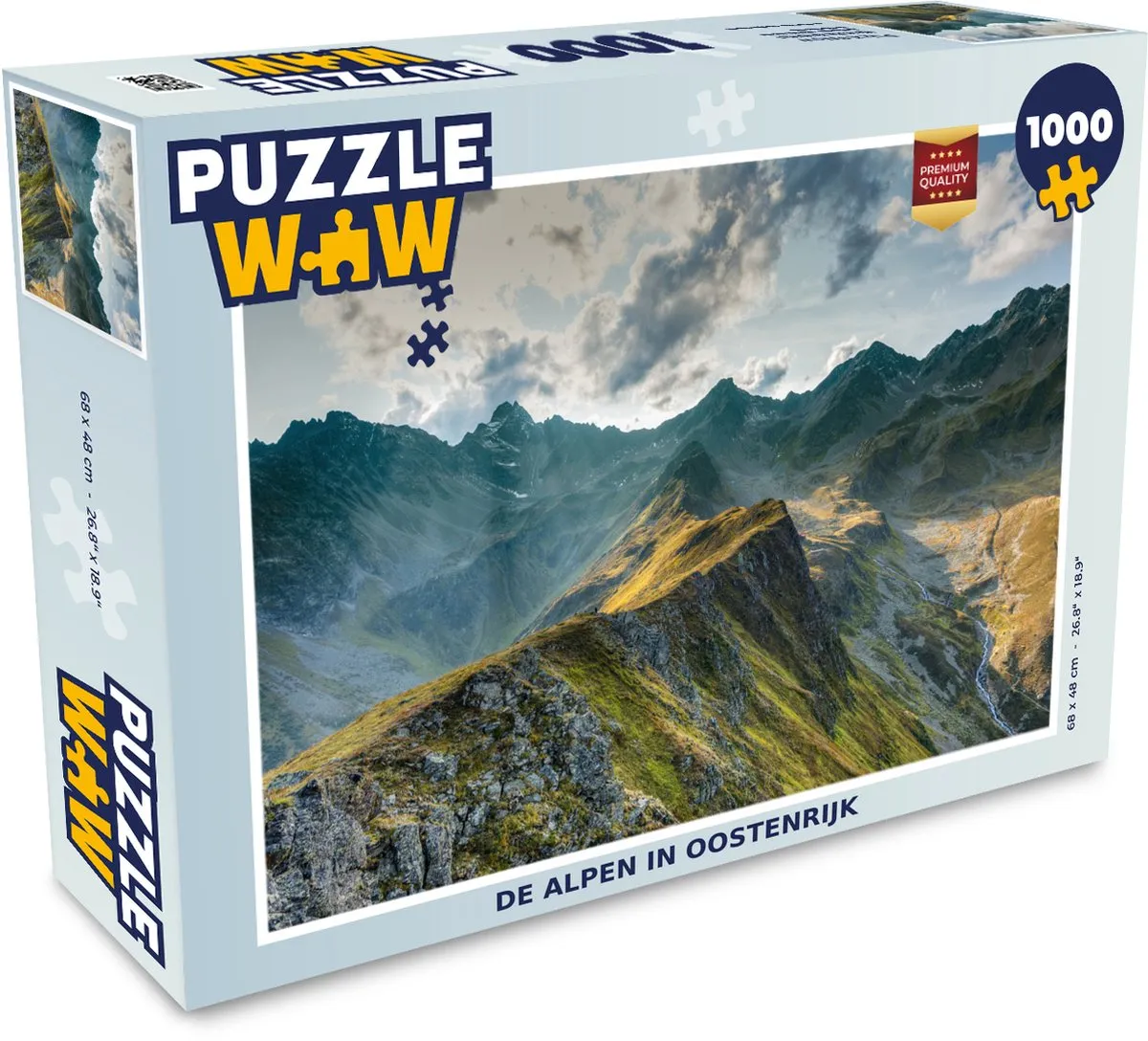 PuzzleWow Alpen in Oostenrijk Legpuzzel 1000 Stuks