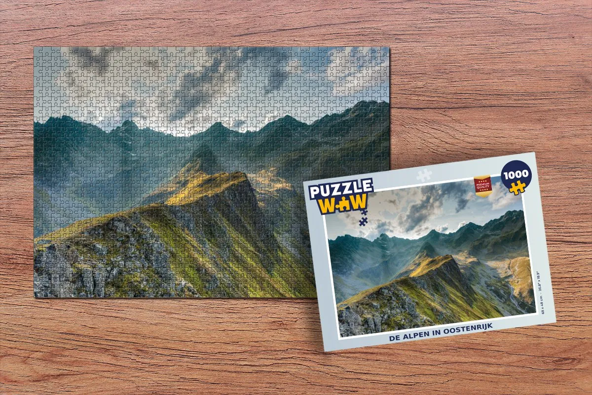 PuzzleWow Alpen in Oostenrijk Legpuzzel 1000 Stuks - Multicolor