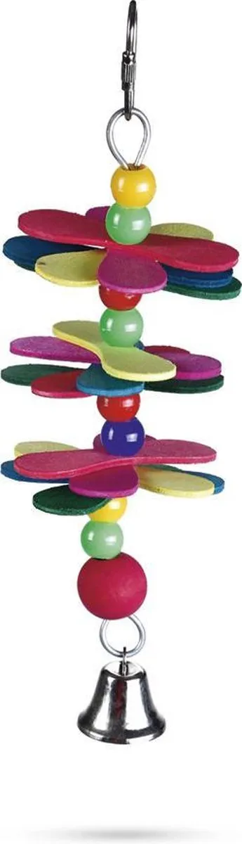 Beeztees Tringle Vogelspeelgoed - Hout - 25cm - Multicolor
