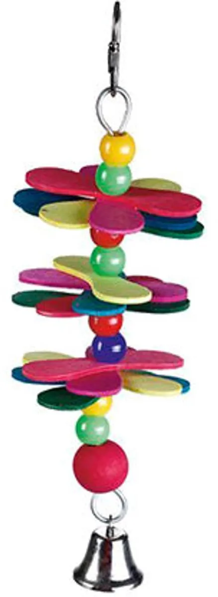 Beeztees Tringle Vogelspeelgoed - Hout - 25cm - Multicolor