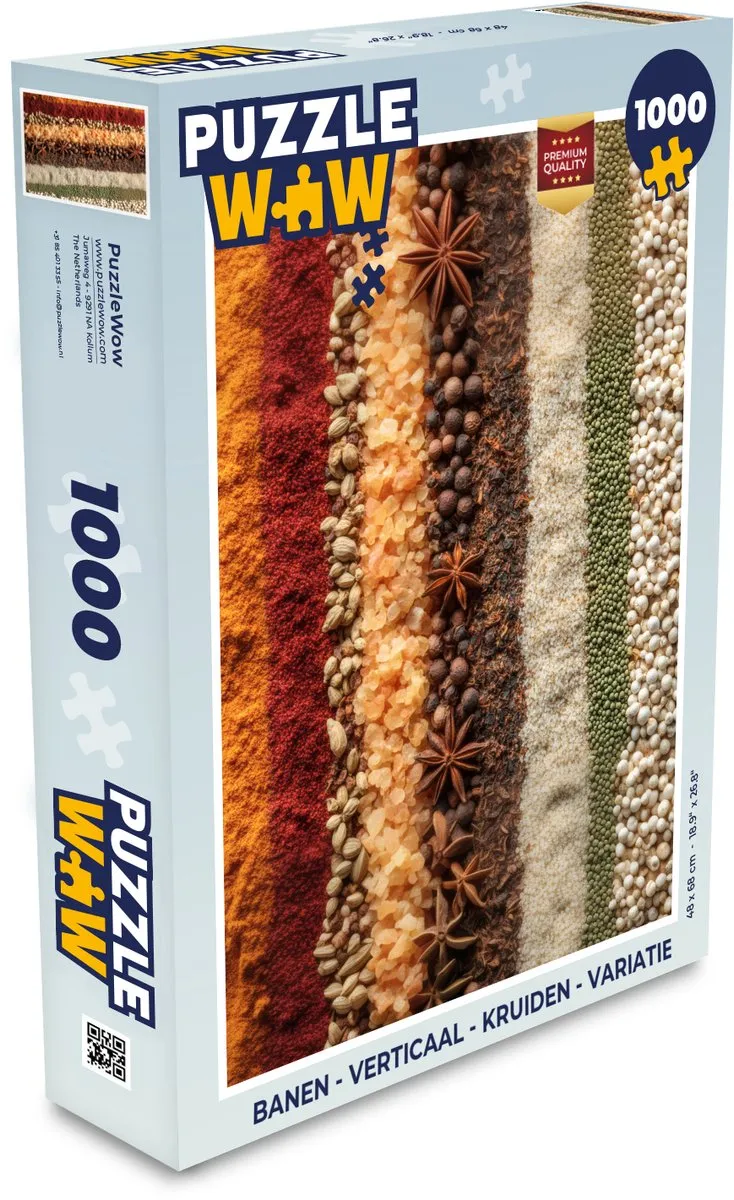 PuzzleWow Kruiden Verticaal Legpuzzel 1000 Stuks