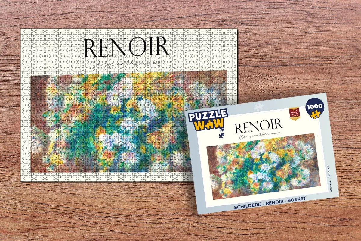 PuzzleWow Renoir Boeket Legpuzzel 1000 Stuks - Multicolor