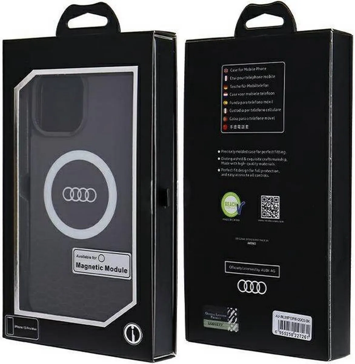 Audi IML Big Logo Back Case - iPhone 13 Pro Max - Zwart