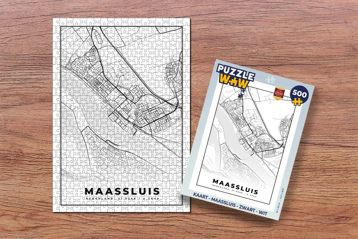 PuzzleWow Maassluis Legpuzzel 500 Stuks - Multicolor