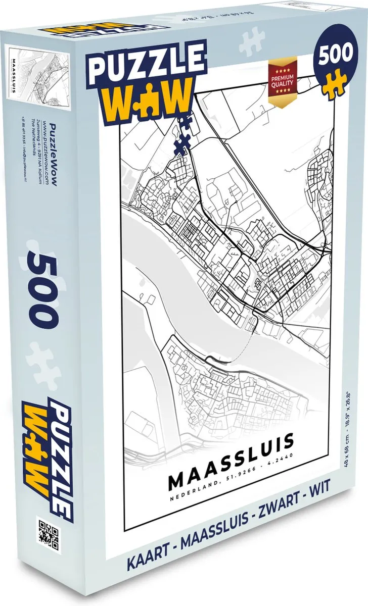 PuzzleWow Maassluis Legpuzzel 500 Stuks - Multicolor
