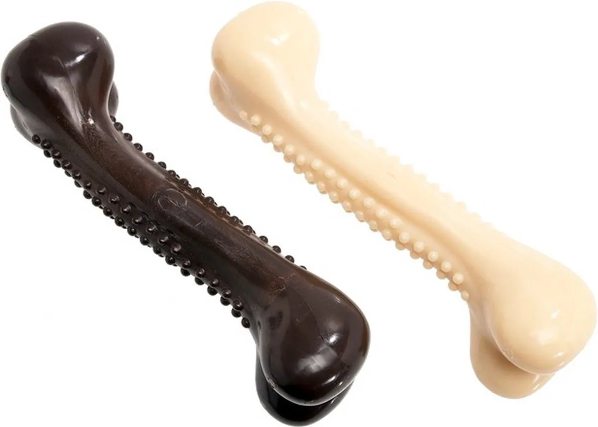 Flamingo Nylon Boney Been Hondenspeelgoed - Crème