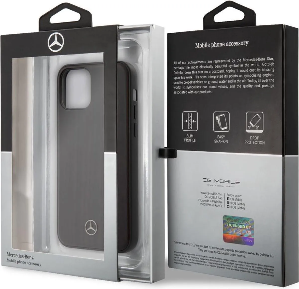 Mercedes-Benz iPhone 12 Mini Hoesje - Hout-look Rozenhout