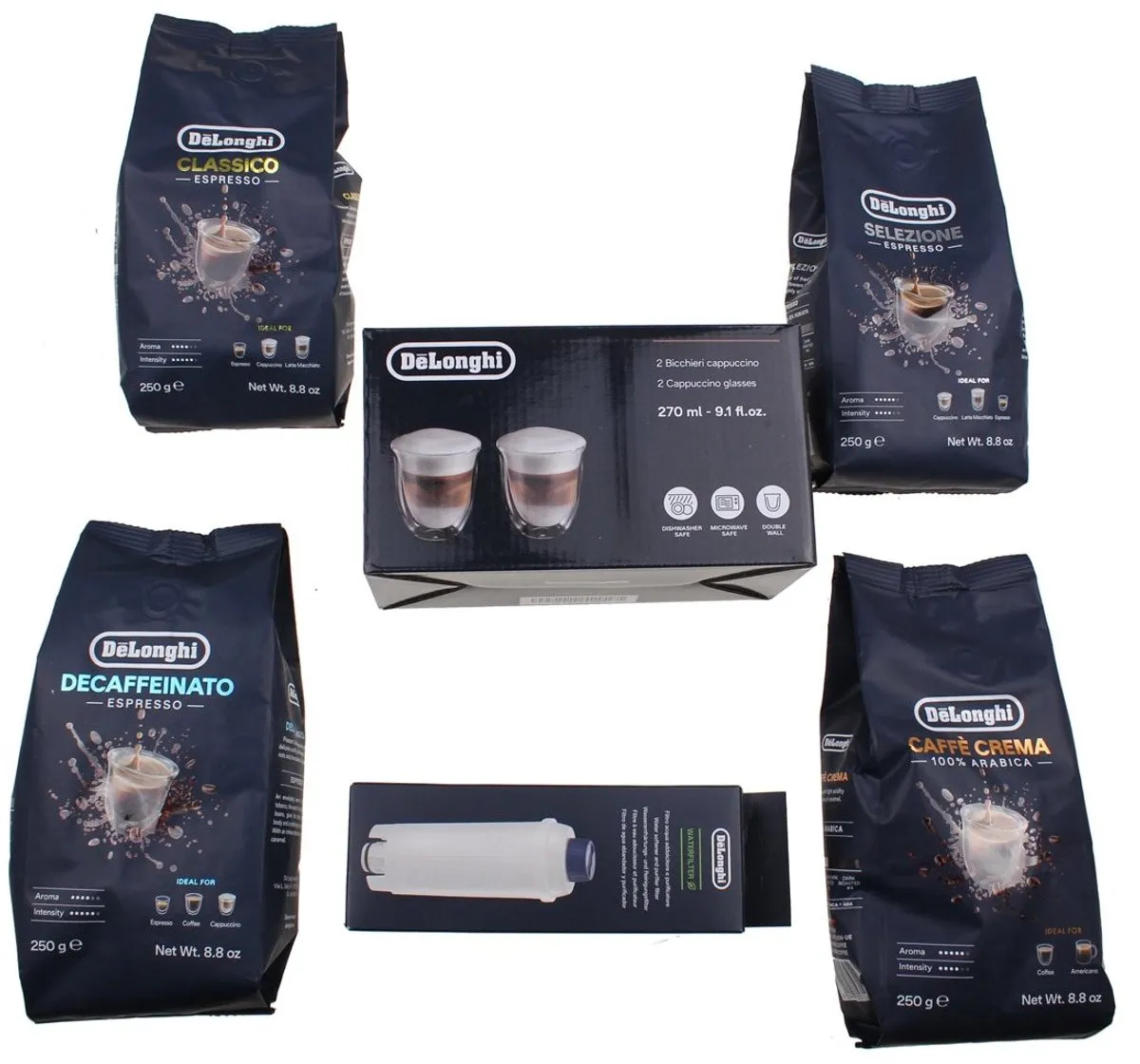 De'Longhi Koffie Essential Pack Proefset - 7 Stuks
