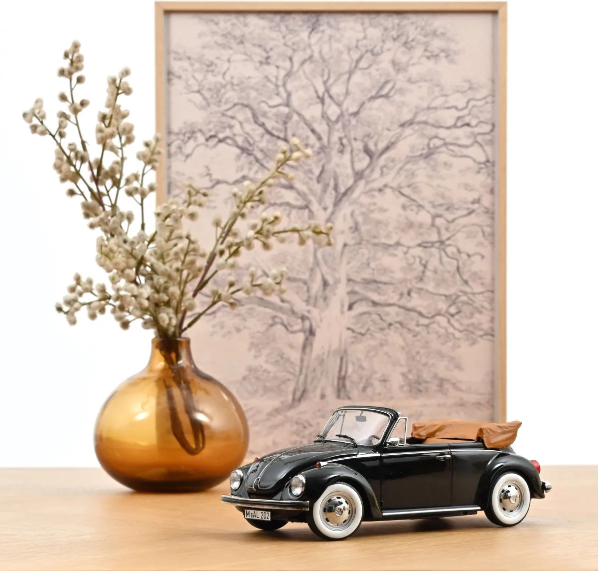 Volkswagen Norev Kever 1303 Cabriolet 1:18 - Zwart