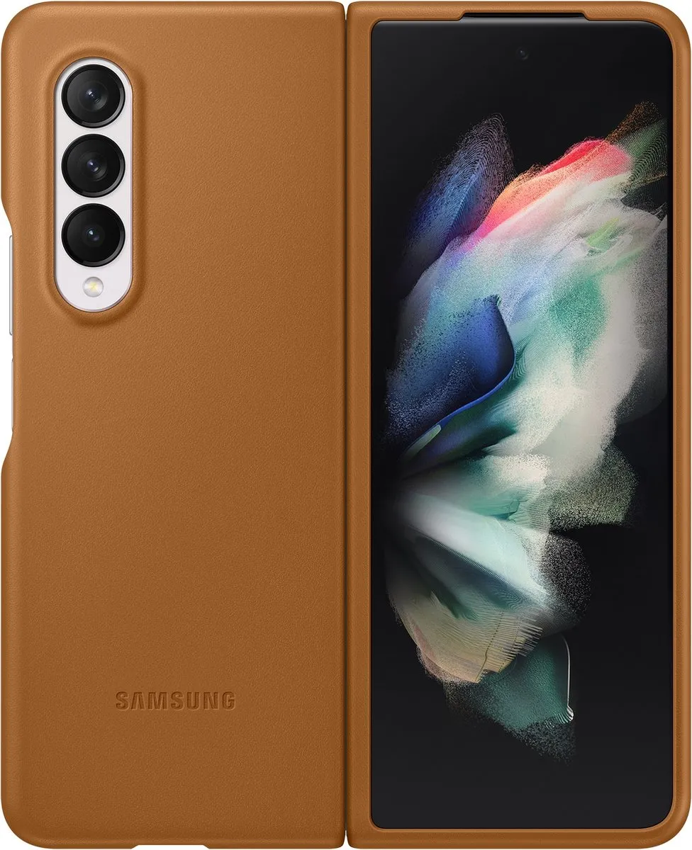 Samsung Galaxy Z Fold3 Lederen Hoesje - Camel EF-VF926LAEGWW