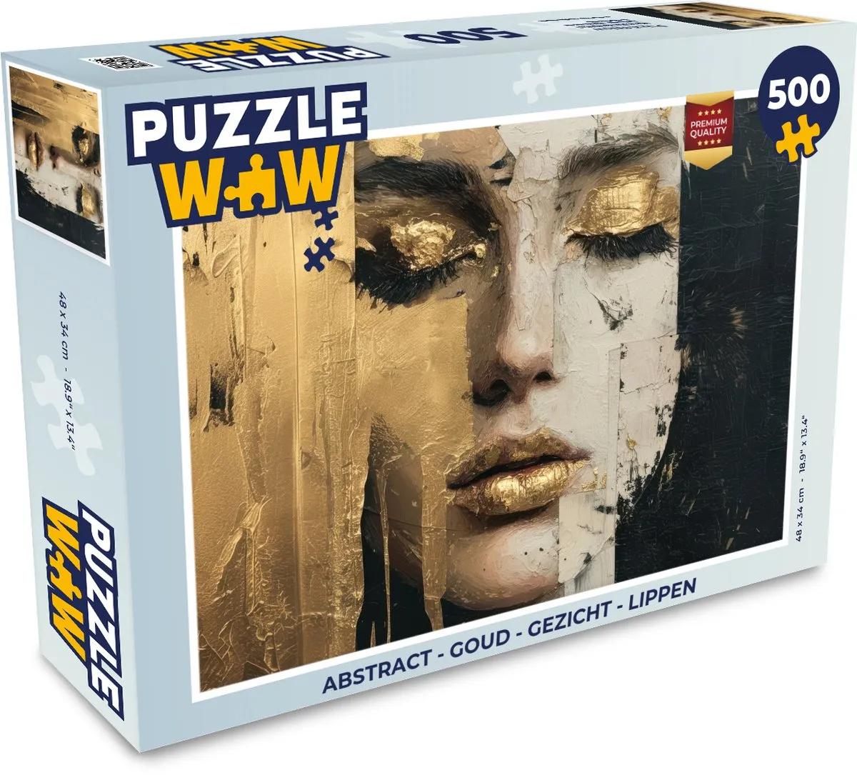 PuzzleWow Abstract Gezicht Lippen Legpuzzel 500 Stuks
