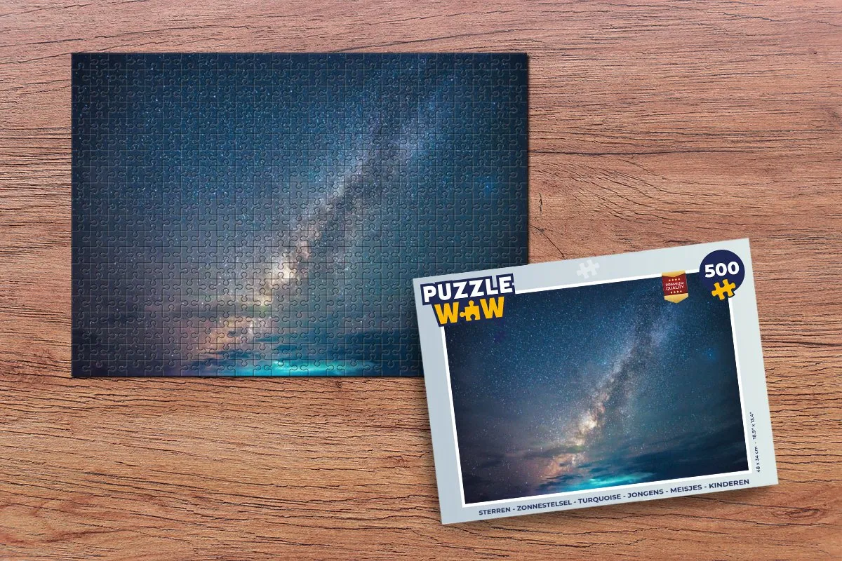 PuzzleWow Sterren Zonnestelsel Legpuzzel 500 Stuks - Multicolor