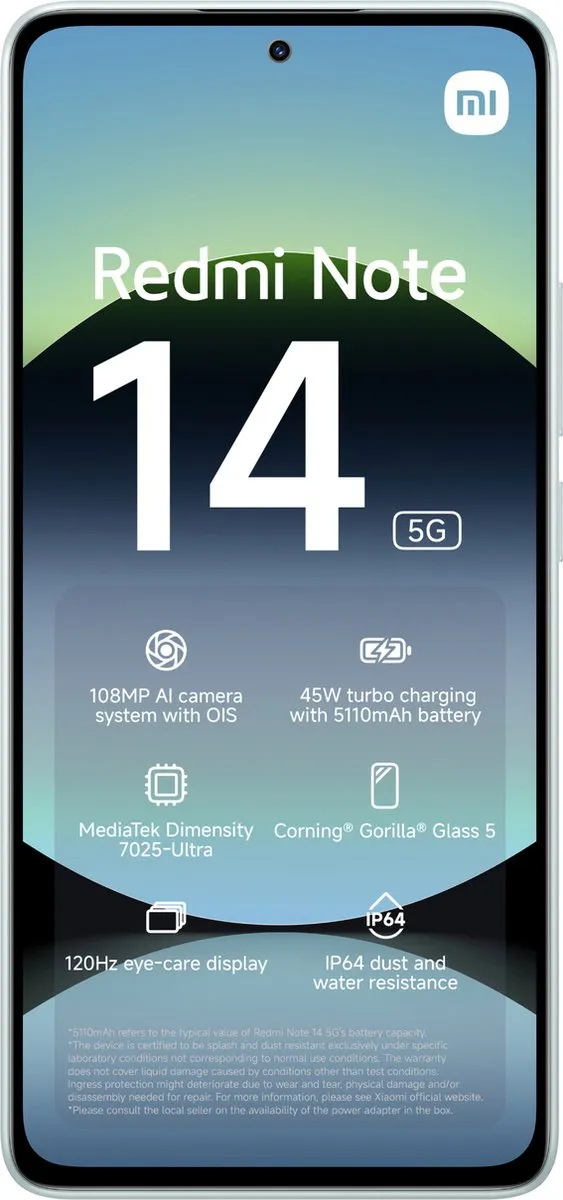 Xiaomi Redmi Note 14 5G - 8GB/256GB - Coral Groen