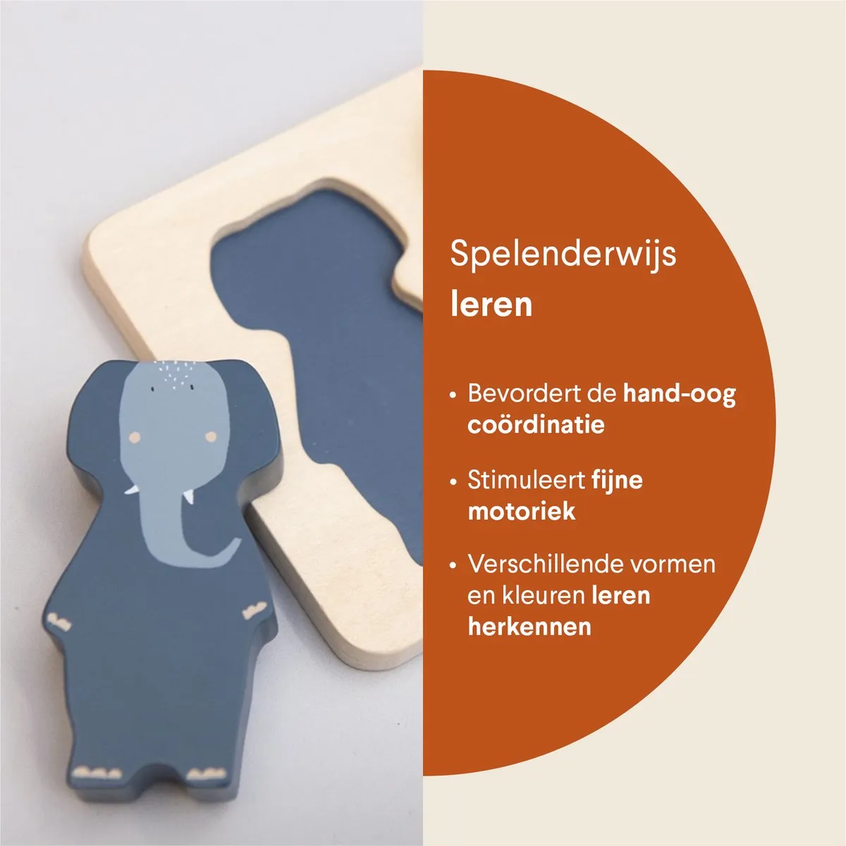Trixie Houten Vormenpuzzel 5-delig - Multi