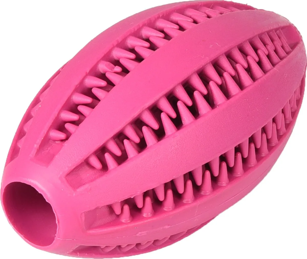 Flamingo Dental Rugby Hondenspeelgoed - Rood/Blauw/Roze
