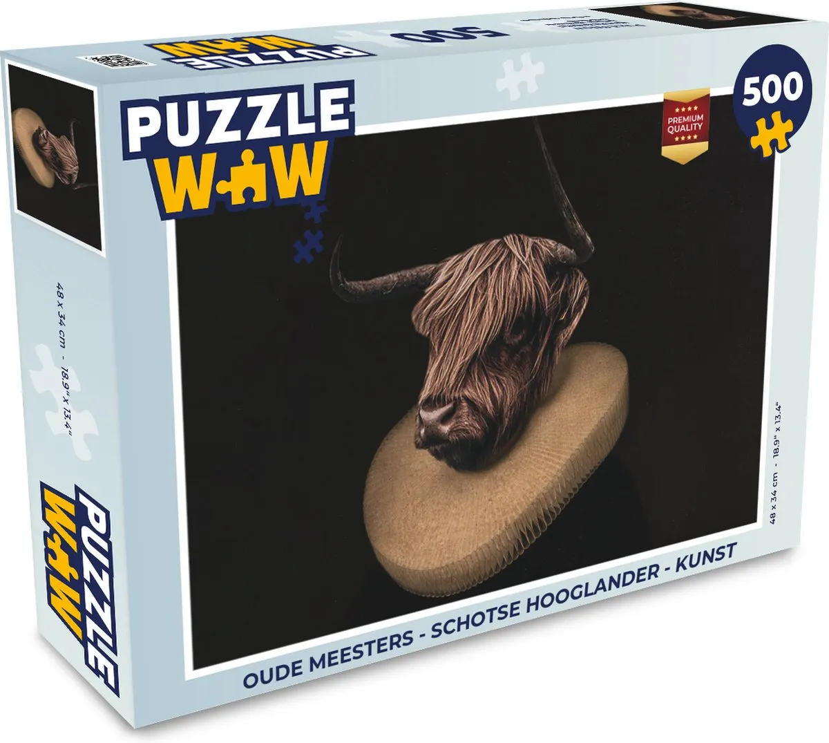 PuzzleWow Oude Meesters Schotse Hooglander Legpuzzel 500 Stuks
