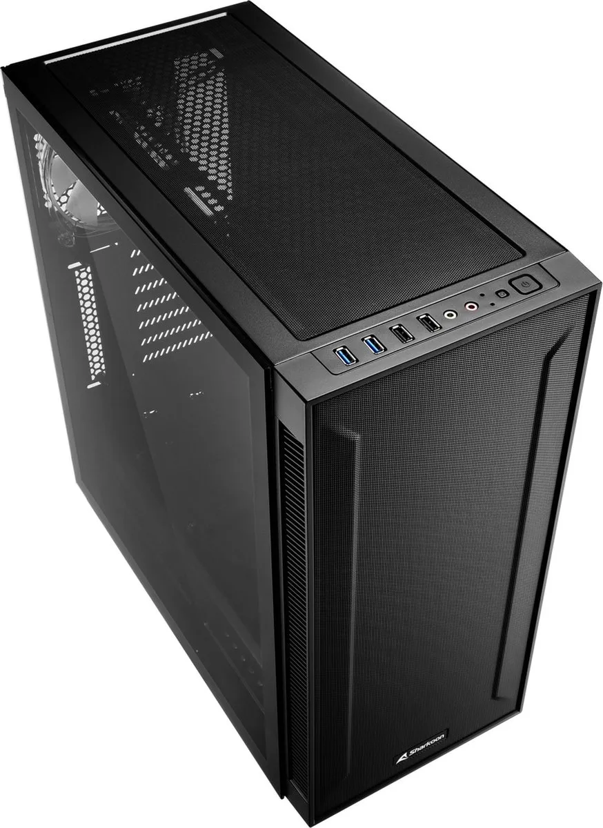 Sharkoon 4044951032136 ATX Semi-tower - 4x 2.5" / 3x 3.5" - Zwart - afbeelding 6 van 6