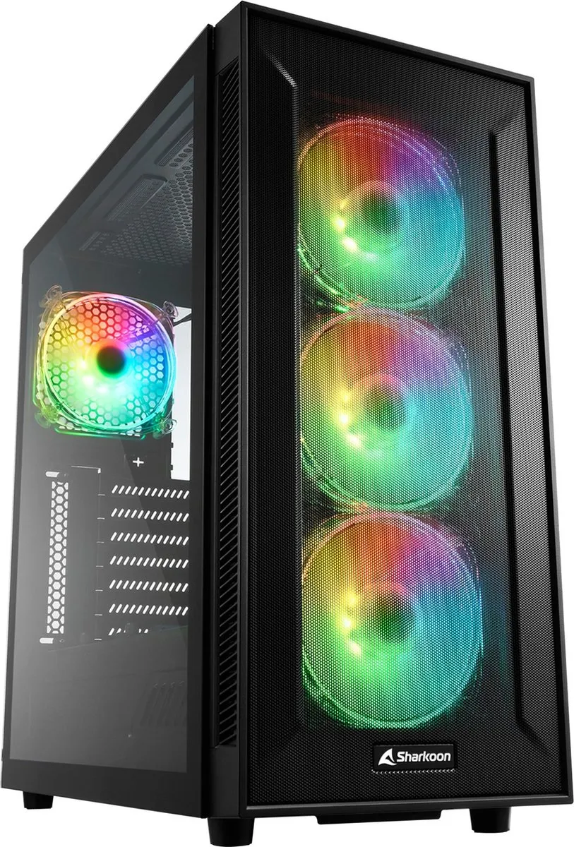 Sharkoon 4044951032136 ATX Semi-tower - 4x 2.5" / 3x 3.5" - Zwart