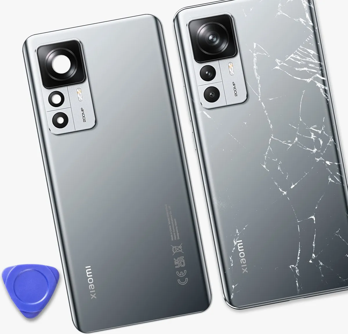 Xiaomi 12T Pro Achterglas - Zilver - Servicepakket