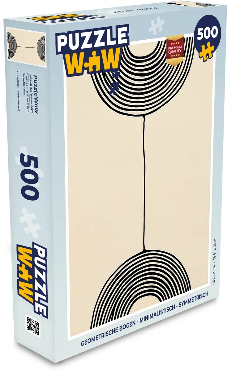 PuzzleWow Geometrische Bogen Legpuzzel 500 Stuks