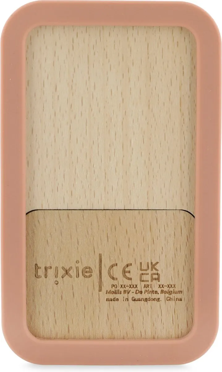 Trixie Baby Telefoon Mrs. Cat Hout & Silicone - Roze
