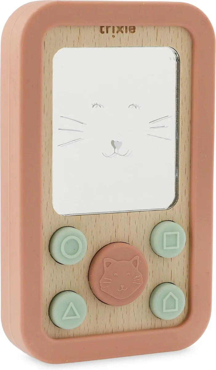 Trixie Baby Telefoon Mrs. Cat Hout & Silicone