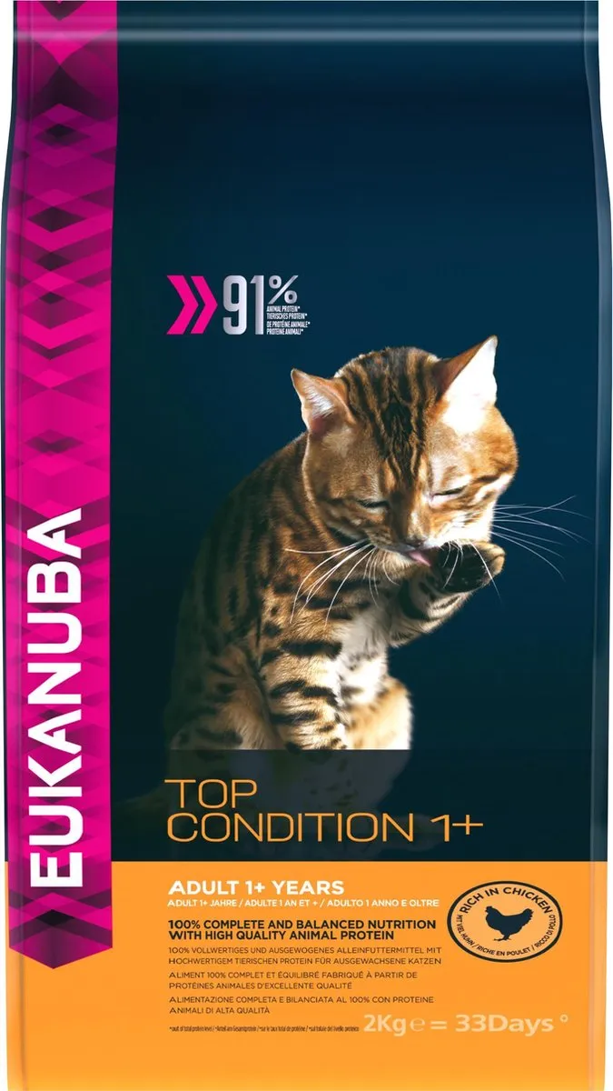Eukanuba Cat Adult Top Condition 1+ Kip - 2kg