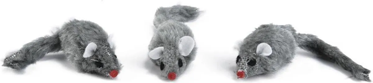Beeztees Plush Muisje - 3 Stuks