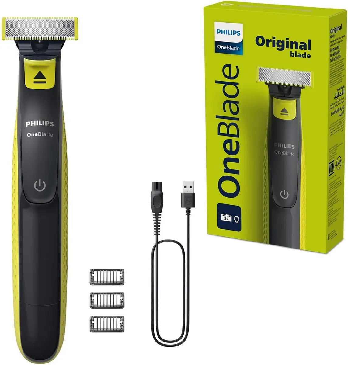 Philips OneBlade Face QP2724/10 Trimmer - Grijs/Limoen - afbeelding 6 van 6