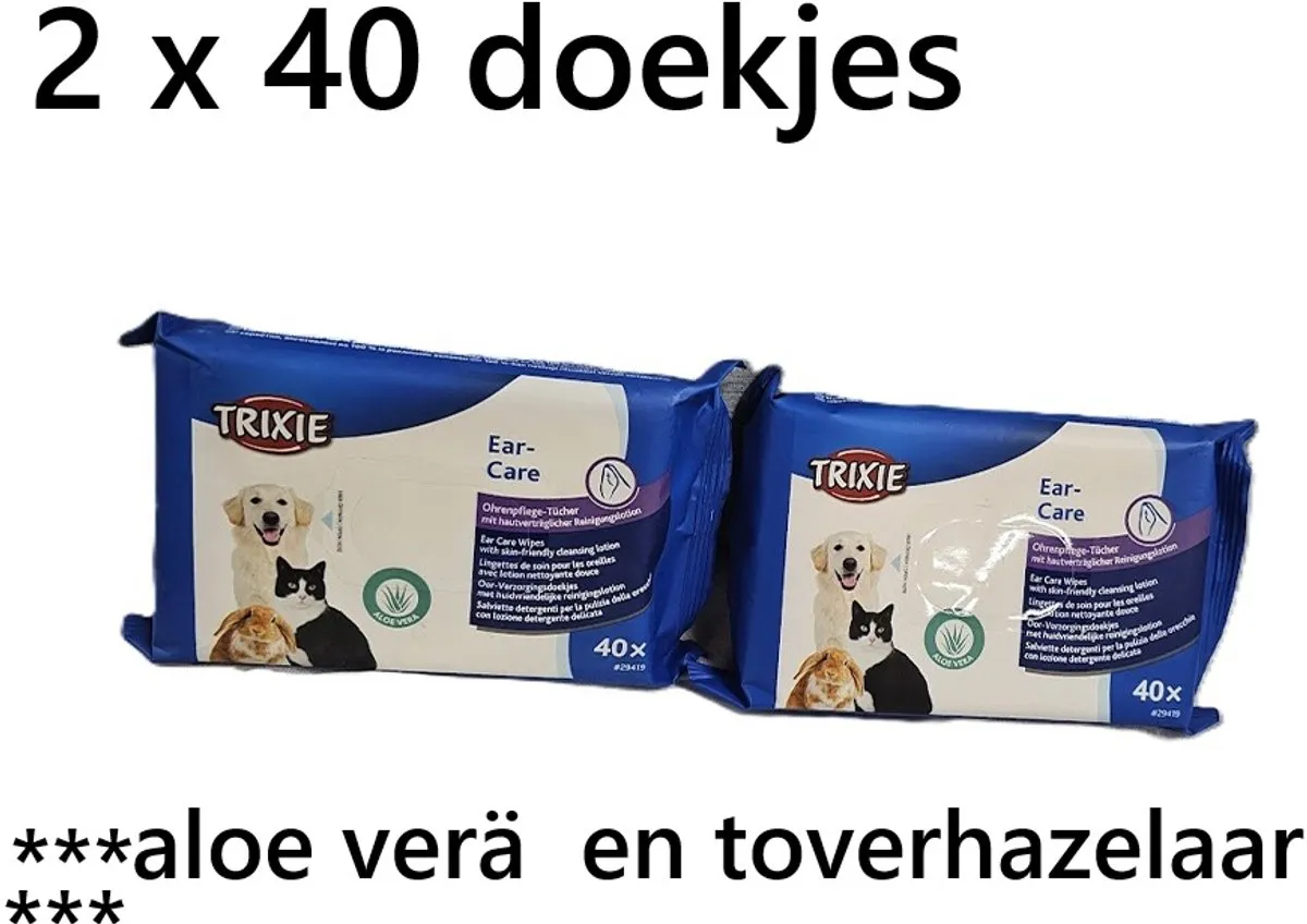 Trixie Oordoekjes 80 Stuks