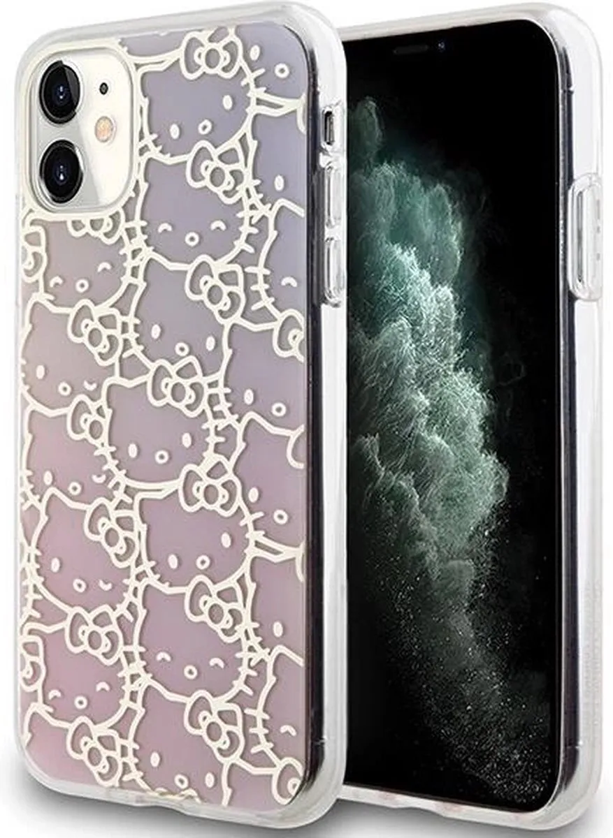 Hello Kitty IML Gradient Crowded Kitty Hoofdhoes iPhone - Roze - afbeelding 2 van 2