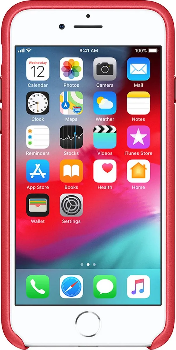 Apple Leren Hoesje iPhone SE/8/7 - MMY62ZM/A - Rood