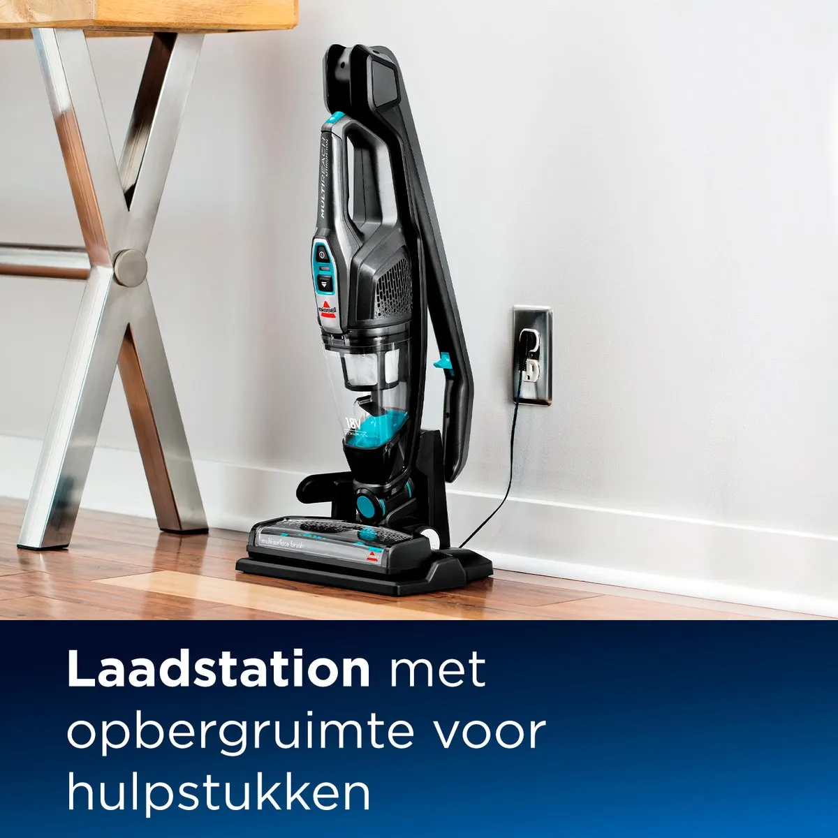 BISSELL MultiReach Essential 2280N Steelstofzuiger - Blauw/Zwart - 22 AW - 0.45L - afbeelding 6 van 6