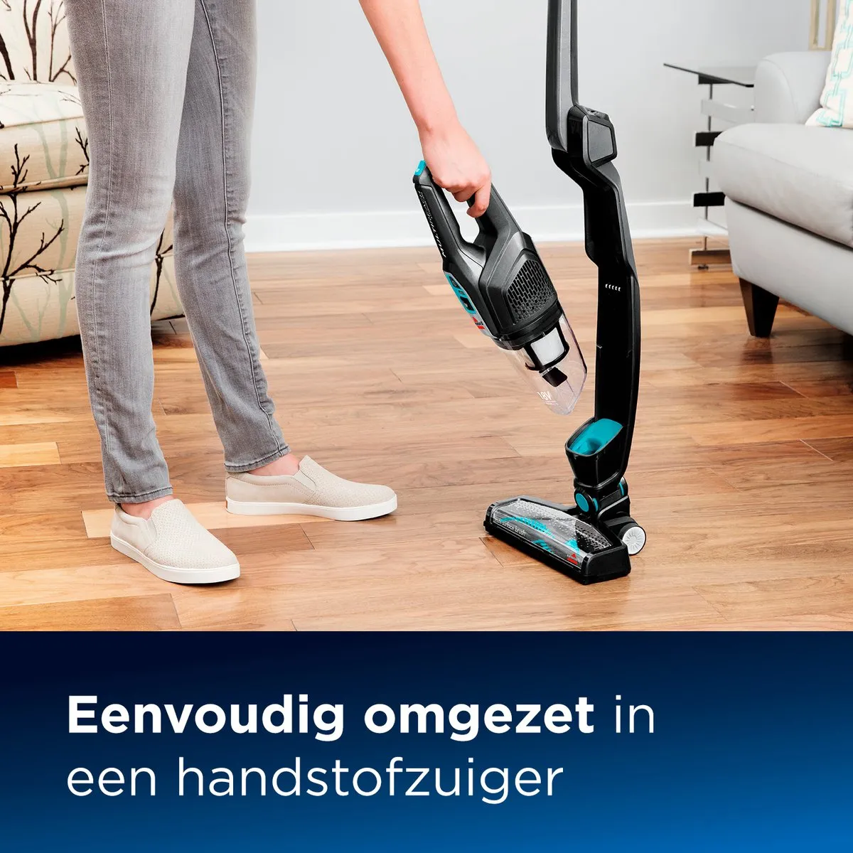 BISSELL MultiReach Essential 2280N Steelstofzuiger - Blauw/Zwart - 22 AW - 0.45L