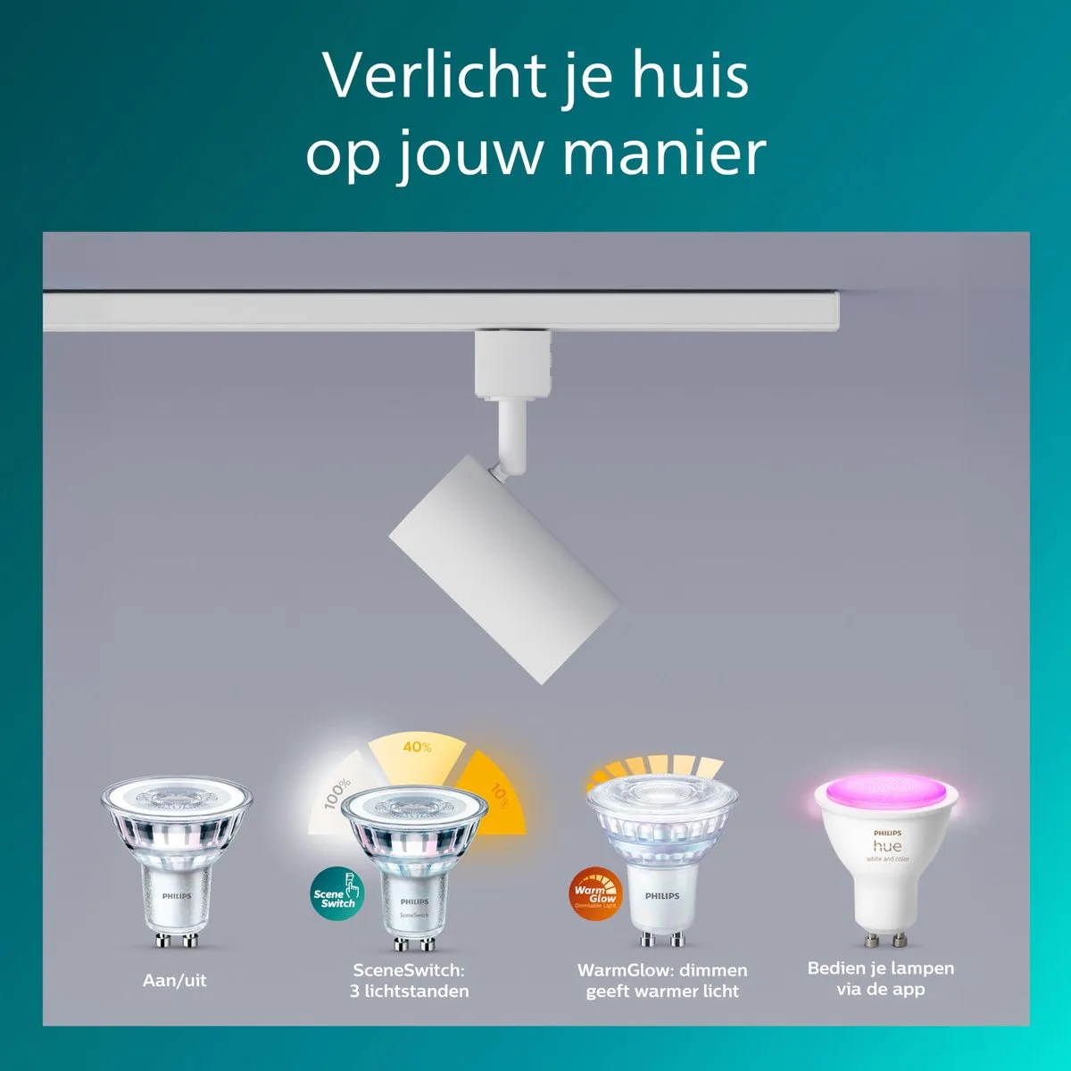 Philips EasyLink Zilo Spot GU10 Wit - 3 Stuks